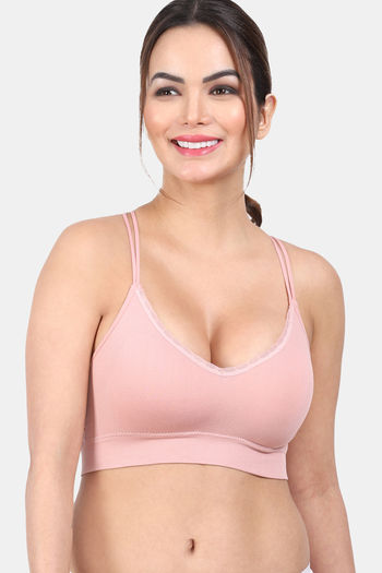 Buy Amour Secret Easy Movement Sports Bra With Removable Padding - Red Bean